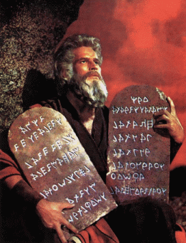 Moses and tablets