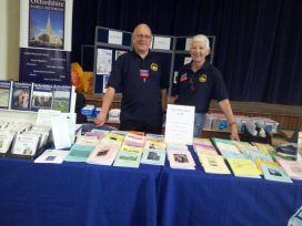 John Cramer and Angie Trueman on OFHS Fair stand 2017
