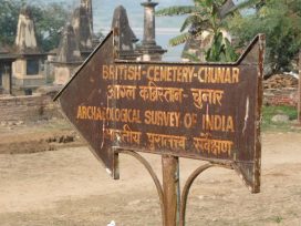 Sign for British Cemetery at Chunar